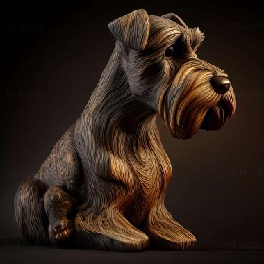 3D model Zwergschnauzer dog (STL)